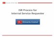 ISR Process for Internal Service Requester€¦ · Internal Service Request Process Overview • ISR Reporting - Through Reports tab you can find a list of open requests in the system