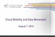 Cloud Mobility and Data Movement - SNIA...Testing and small-scale data movement (~20TB) – January ‘18 to present Approval secured for HIPAA, ITAR, & EAR data – April ‘18 Pricing