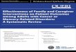 Effectiveness of Family and Caregiver Interventions on ... · identify new ESP topics of importance to Veterans and the VA healthcare system. Comments on this evidence report are