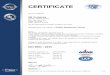CERTIFICATE · ISO 9001 : 2015 Certificate registration no. Date of original certification Date of revision Date of certification Valid until 10001720 QM15 2003-07-01 2018-06-05 2018-03-14