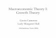 Macroeconomic Theory I: Growth Theorya primer on growth theory • In the Solow model, growth is exogenous since it is driven by a rate of technical progress that is assumed to be