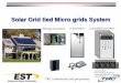 Solar Grid tied Micro grids System · Battery Battery Charger 2nd Off/onEmergency Power Backup Automatic transfer switch 3 phase Diesel Generator Start/stop When grid voltage is low
