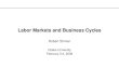 Labor Markets and Business Cycles - Osaka University ... Representative Agent Model ¢â‚¬“Labor Markets