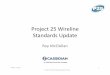 Project 25 Wireline Standards Update · P25 Wireline Interfaces Documentation • Current status end of 2010 P25 Wireline Interface Label Conv Trunked Ovw M&P Meas Perf Conf Interop