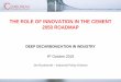 THE ROLE OF INNOVATION IN THE CEMENT 2050 ROADMAP · in the rotary kiln Grinding of clinker and mineral components into cement Preparation of raw materials ... Bauxite residues. CLINKER
