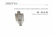 Dew point sensor - Suto Ibérica · 6 S 215. 2. Application 2. Application The S 215 is a dew point sensor which is designed to monitor the dew ... will repair or replace the defective
