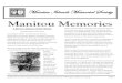 Manitou Islands Memorial Society...Dedicated to preserving the historic and cultural resources of Michigan’s Manitou Islands Page 1 Manitou Islands Memorial Society A Bernt S. Johnson