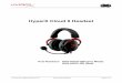 HyperX Cloud II Headset...Document No. 480KHX-HSCP001.A01 HyperX Cloud II Headset Page 4 of 12 Overview D +" " + 7. 1 I G H A F B C E A. Leatherette headband w/ HyperX logo B. Aluminum