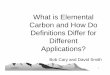 What is Elemental Carbon and How Do Definitions Differ for ...ocs.fortlewis.edu/Aerosols/OCEC/cary.pdf · -Elemental Carbon-Organic Carbon-Inorganic Carbonate Carbon •WHY-Health-Visibility-Source