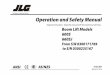 Operation and Safety Manual - JLG Industries · Operation and Safety Manual Original Instructions - Keep this manual with the machine at all times. AS/NZS Boom Lift Models 600S 660SJ