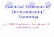 Essential Elements of Environmental Scanning · Environmental Scanning zEffective environmental scanning should be based on identifying the broad trends, both internally and externally,