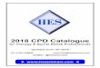 2018 CPD Catalogue€¦ · Chronic Sinus Tarsi Syndrome / lateral impingement syndrome Posterior Tibial Tendon Dysfunction Anterior Knee pain syndrome Ilio tibial band syndrome Lower