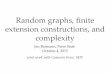 Random graphs, finite - Pennsylvania State UniversityA random‑free graphon is countably universal if for every set of distinct points from , , , the intersection has non‑empty