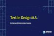 Textile Design M.S. · Samantha Fletcher CREATIVE MANAGER, MANNINGTON COMMERCIAL MOUNT LAUREL, NJ (hometown) KENNESAW, GA (current) CLASS OF 2016 ALUMNI PROFILE “The main reason