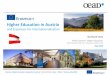 Higher Education in Austria · Public Higher Education Institutions / Public-Private Partnership Universities of Applied Sciences young and highly dynamic sector profession-oriented