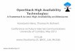OpenStack High Availability Technologies MySQL Galera cluster â€¢ Synchronous multi-master cluster for