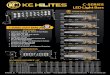 300 C-SERIES LIGHT BARS Watt - KC HiLiTES · C-SERIES LIGHT BARS 300 up to Watt 05 10M 0M 100M 150M2 00M 15M 0 15M 30M 30M 230 lx ... • IP67 Rated Extruded Aluminum Housings with