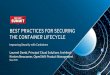 THE CONTAINER LIFECYCLE BEST PRACTICES FOR ...blog.domb.net/wp-content/uploads/Best-practices-for...BEST PRACTICES FOR SECURING THE CONTAINER LIFECYCLE Improving Security with Containers