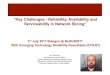 Reliability, Availability and Serviceability in Network ... · 3rd July 2017- Bologna - IEEE Emerging Technology Reliability Roundtable @ NetSoft 2017 6 Smart Networks (1) 5G Networking