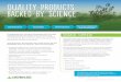 Quality Products Backed by Science - Herbalife - US · 2016-07-15 · to leverage its suppliers’ science, research, technical Methods include in-market category and trends and production