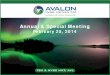 Annual & Special Meeting - Avalon Rare Metalsavalonadvancedmaterials.com/_resources/... · This corporate presentation contains “forward-looking statements” (“FLS”) within