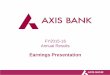 Earnings Presentation - Axis Bank...Earnings Presentation 1 Safe Harbor Except for the historical information contained herein, statements in this release which contain words or phrases