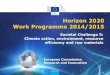 Horizon 2020 Work Programme 2014/2015 · Horizon 2020 Work Programme 2014/2015 Societal Challenge 5: Climate action, environment, resource efficiency and raw materials . State of
