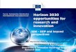 THE EU FRAMEWORK PROGRAMME Horizon 2020 opportunities …eframeproject.eu/.../immagini/...Horizon_2020_SSH_GDP_and_beyon… · PolicyResearch and Innovation Horizon 2020 novelties