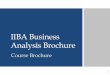 IIBA Business Analysis Brochure - Clarionttech...CBAP or ECBA certification or its voluntary adoption. ... -International Institute of Business Analysis Certification from IIBA-Training