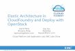 Elastic Architecture in CloudFoundry and Deploy with OpenStack½麟-Elastic... · CloudFoundry BOSH is an open source tool-chain for release engineering, deployment, and lifecycle