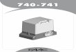740-741 · The 740-741 gearmotor is an electro-mechanical operator designed for moving sliding gates. The non-reversing reduction system ensures the gate is mechani-cally locked when