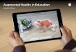 Augmented Reality in Education ID - Apple Inc. · Augmented Reality in Education: Lesson Ideas | November 2018 2 Make connections and spark curiosity Augmented reality (AR) lets students