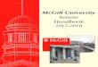 Senate Handbook - McGill University · Senate Handbook 2017-2018. Table of Contents 1. 2017-2018 Senate Meeting Dates 2. 2017-2018 Deadline for the Submission of Questions and Motions