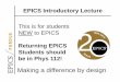 Introduction to EPICS Spring 2016 - Purdue University...New Microsoft OneNote Template Syllabus and handouts. Grading ... Review your team Sharepoint page Complete Model Release and