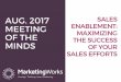 TITLE SLIDE - Marketing Works · Which of the following sales enablement tools does your company have in place to help your sales team sell effectively? There are only two of us today,