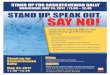 STAND UP. SPEAK OUT. SAY NO! - SGEU STAND UP. SPEAK OUT. SAY NO! Stand up for Saskatchewan Rally May