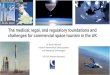 The medical, legal, and regulatory foundations and ... · The medical, legal, and regulatory foundations and challenges for commercial space tourism in the UK Dr Stuart Mitchell Head