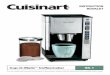 Cup-O-Matic Coffeemaker SS-1 · 2016-04-05 · Cup-O-Matic™ Coffeemaker SS-1 ... arranged so that it will not drape over the countertop or tabletop where it can be pulled on by