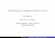 Topos theory and Algebraic Quantum theoryspitters/ScotCat10.pdf · Let A be a C*-algebra (quantum system) The set of as ‘classical contexts’, ‘windows on the world’: C(A):=