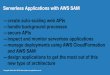 Serverless Applications with AWS SAM —create …...Serverless Applications with AWS SAM —create auto-scaling web APIs —handle background processes —secure APIs —inspect and