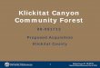 Klickitat Canyon Community Forest - WA - DNR...Klickitat Canyon Community Forest 3 Klickitat Canyon CF, 08-091713 Board of Natural Resources; Dec 6, 2016 • Community forest designation