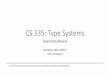 CS 335: Type Systems - Indian Institute of Technology Kanpur Syst… · Type Hints in Python def sum(num1: int, num2: int) -> int: return num1 + num2 print(sum(2, 3)) print(sum(1,