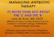 MANAGING ANTIBIOTIC THERAPYweb.brrh.com/msl/GrandRounds/2017/GrandRounds_080817-Why... · 2017-08-08 · MANAGING ANTIBIOTIC THERAPY ITS MORE THAN JUST ABOUT THE ‘S’ AND THE ‘R’