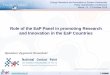 Role of the EaP Panel in promoting Research and Innovation ... · DG Research and Innovation provides the Chair of the Panel at Director's level. A maximum of two panel meetings,