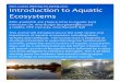 Intro Aquatic Ecosystems Spring 2017...New Course Offering for Spring 2017: Introduction to Aquatic Ecosystems BIOL 420/EVRN 420 (Topics: Intro to Aquatic Eco) Instructor: Dr. Amy