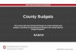 County Budgets - Ohio State University · • To show we are a good investment . 4 OHIO STATE UNIVERSITY EXTENSION County Budget Basics . ... it is ok to say – “Great question,