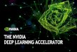 THE NVIDIA DEEP LEARNING ACCELERATOR · 2018-08-19 · Encourage Deep Learning applications Invite contributions from the community ... ©2018 NVIDIA CORPORATION ©2018 NVIDIA CORPORATION