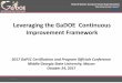Leveraging the GaDOE Continuous Improvement Framework · 2017-10-16 · continuous improvement, and to connect it to the work of schools, districts, regions, and the state. Purpose