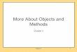 Chapter 5 More About Objects and Methodscs180/Fall2005Web/slides/rec... · 2005-09-22 · Chapter 5 41 Listeners, cont. –Method actionPerformed typically needs to know the source