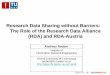Research Data Sharing without Barriers: The Role of the ... · Research Data Sharing without Barriers: The Role of the Research Data Alliance (RDA) and RDA-Austria Andreas Rauber